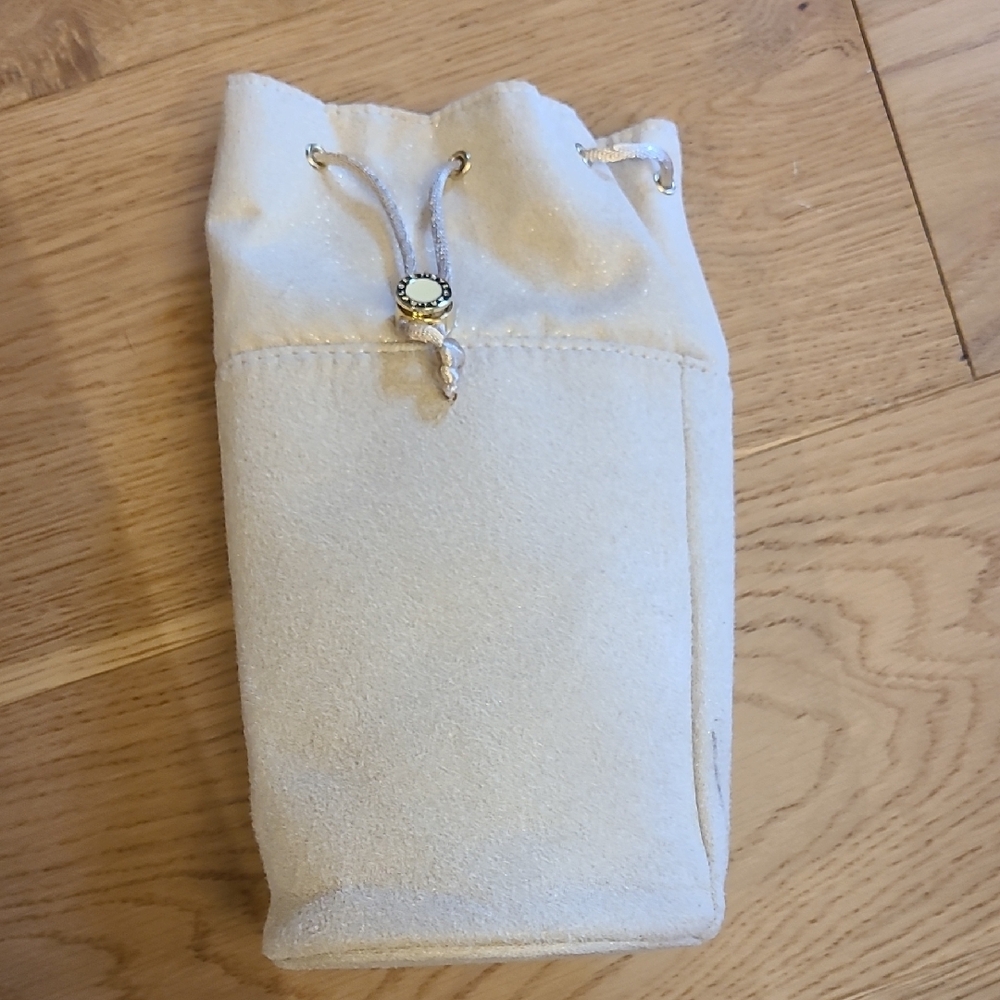 Bvlgari Cream Drawstring Pouch